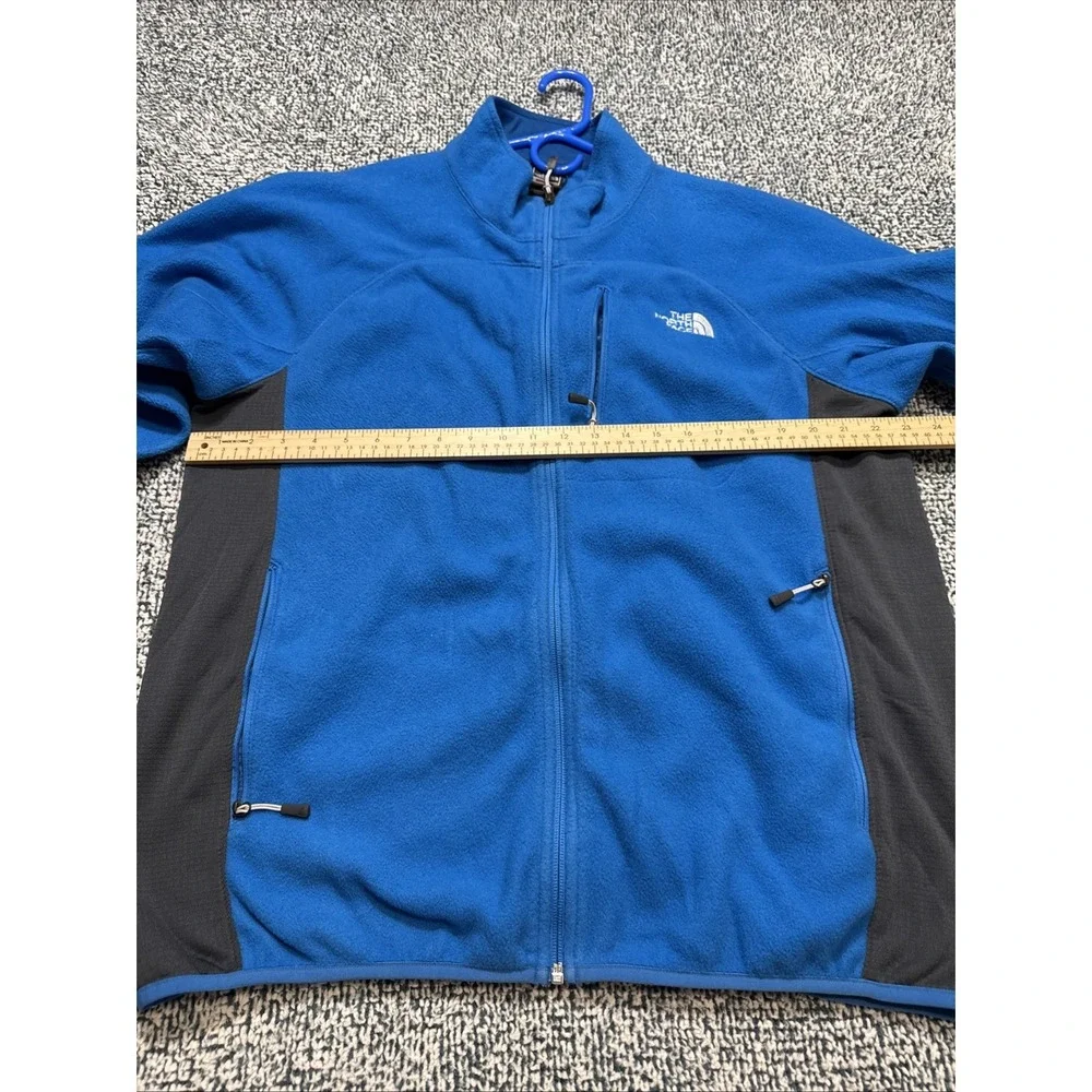 The North Face Men's Blue/Grey Full-Zip Performance Fleece Jacket Size XL